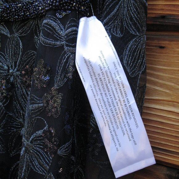 Mac Duggal 67438 Womens Plus EMBELLISHED ILLUSION LONG SLEEVE WRAP OVER A LINE - Picture 12 of 12